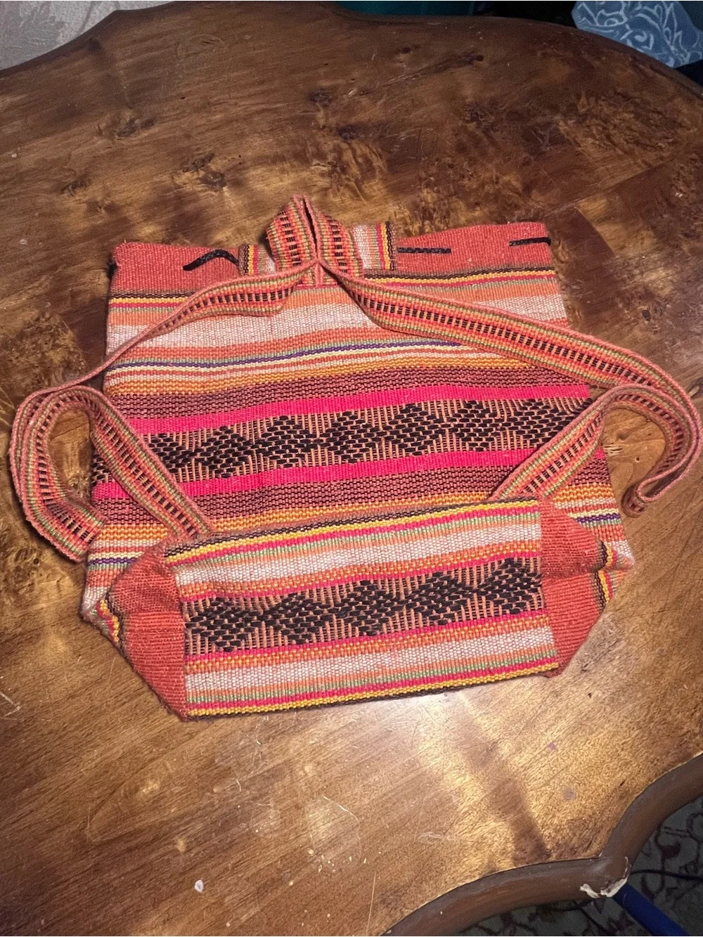 Artesanías Mr. Pinzón Woven Mexican Backpack Boho Multicolor